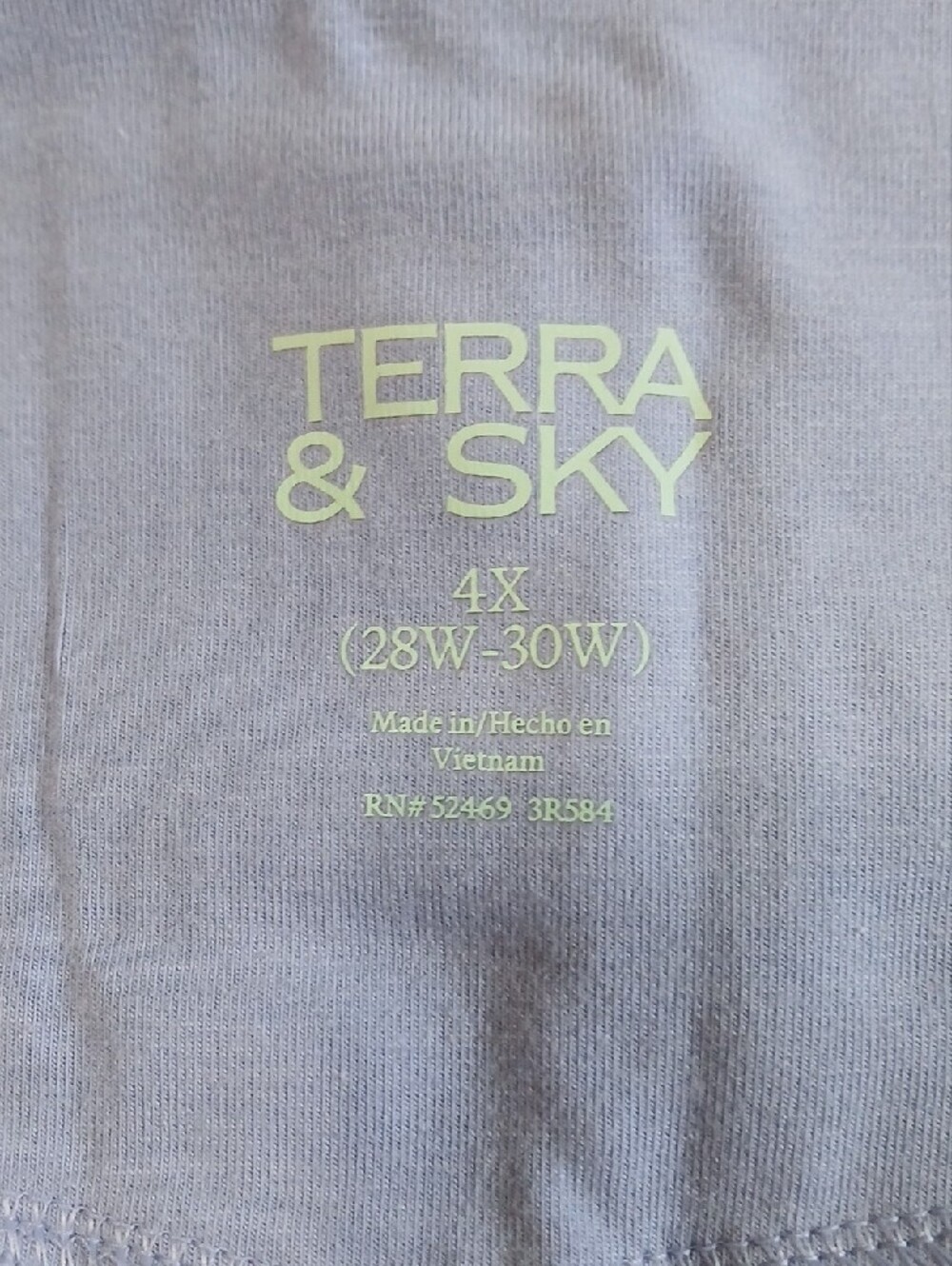 Terra & Sky Women's 4X Plus Size Capri Legging - Picture 5 of 7